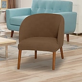 baratos Cobertura de Sofa-capa decorativa para cadeira com grade 5x5 e encosto alado - capa elástica para cadeiras de jantar ou de destaque