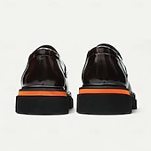 Недорогие Кожаные лоферы премиум-класса-Мужские коричневые кожаные пенни-лоферы с металлической пряжкой – классические туфли для деловых встреч, официальных мероприятий и офиса.