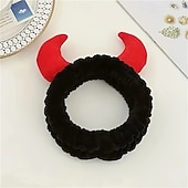 cheap Car Pendants &amp; Ornaments-Cute Devil 1pc Car Rearview Mirror Cover Creative Fabric Decoration for Vehicle Interior for Halloween