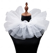 preiswerte Zubehör und mehr-Rokoko Viktorianisch Renaissance Tüllkragen Zirkus Clown Kostüm Unisex Halloween Karneval Leistung LARP Renaissance-Messe Erwachsene Kragen Ganzjahres