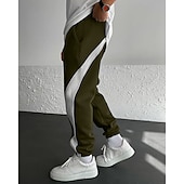 levne Tepláky-Pánské Tepláky Běžec Kalhoty Šňůrky Kapsy Elastický pas Barevné bloky Pohodlné Outdoorové sporty Denní Módní Na běžné nošení Černočervená Bílá  / modrá Lehce elastické