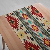 cheap Kitchen &amp; Table Linens-Colorful Checkered Table Runner - Digital Printed Rectangular Tablecloth 33x180cm for Restaurant Banquet &amp; Home Dining Decor