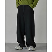 Χαμηλού Κόστους Ίσια Πόδια-Ανδρικά Αθλητικές Φόρμες Παντελόνια Φούτερ με ίσιο πόδι Κορδόνι Τσέπη Ελαστική μέση Σκέτο Άνεση Υπαίθρια Αθλήματα Καθημερινά Μοντέρνα Καθημερινό Μαύρο Γκρίζο Μικροελαστικό