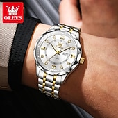 halpa Mekaaniset kellot-OLEVS 6727 Miesten Kello Alkuperäinen Ylellinen Automaattinen Mekaaninen Kello Vesitiivis Kalenteri Viikko Ruostumatonta Terästä Kello