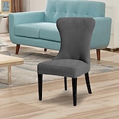 baratos Cobertura de Sofa-Capa de cadeira curva com grade 5x5 - capa elástica para cadeiras semicirculares ou arqueadas, estilosa &amp;capa protetora para móveis para uso em sala de estar