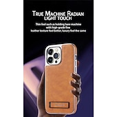 رخيصةأون جرابات آيفون-هاتف غطاء من أجل iPhone 16 15 14 Pro Max Plus 13 Pro Max غطاء خلفي مسند الدراجة ضد الصدمات مكتب  /  الأعمال TPU جلد PU