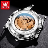 halpa Mekaaniset kellot-OLEVS 6727 Miesten Kello Alkuperäinen Ylellinen Automaattinen Mekaaninen Kello Vesitiivis Kalenteri Viikko Ruostumatonta Terästä Kello