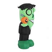 お買い得  ハロウィンの屋外-1個 1.2m/3.9フィート ハロウィン風 手持ちカボチャ ライト付き インフレータブルエアモデル エフェクトアイ 屋内外 中庭 芝生 パーティー ハロウィン フェスティバル 雰囲気 装飾ライト EU/US/UK/AU pl
