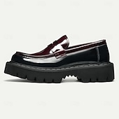 Недорогие Кожаные лоферы премиум-класса-Мужские пенни-лоферы из натуральной кожи, винтажные коричневые, деловые, повседневные туфли для повседневной носки и вечерних мероприятий