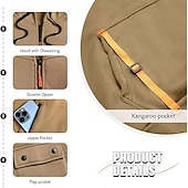 levne pánské základní mikiny s kapucí-Pánské Kapuce Mikina se zipem na čtvrtletí Černá Fialová Námořnická modř Khaki Světle šedá Kapuce Bez vzoru Kapsy Sporty a outdoor Denní Dovolená Polyester Šik ven Základní Na běžné nošení Jaro