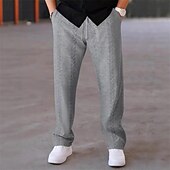 baratos Calças Desportivas-Homens Calças Esportivas Calças Jacquard Com Cordão Bolsos Tecido Conforto Esportes Diário Moda Casual Preto Branco Micro-Elástica