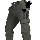 abordables Pantalones cargo-Hombre Pantalones cargo Pantalones de lana Pantalones tácticos Pantalones Botones Multi bolsillo Plano Listo para vestir Templado Exterior Diario Acampada y Senderismo Moda Clásico Verde Trébol Caqui