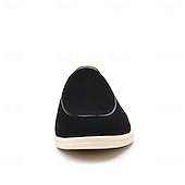 abordables Zapatillas sin cordones y mocasines de hombre-Mocasines sin cordones de ante color tostado para hombre: zapatos casuales livianos para uso diario en la oficina, para ir al trabajo y para el fin de semana.