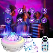 baratos Luzes de Natal-Projetor de céu estrelado com controle remoto, luz noturna com alto-falante Bluetooth, lâmpada Galaxy recarregável USB para decoração de quarto infantil