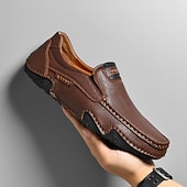 halpa Miesten loaferit ja nauhattomat kengät-Miesten ruskeat slip-on-mokkasiinit ajokengät – joustavat ja rennot loaferit viikonloppumatkoille, työmatkoille ja kesäretkille