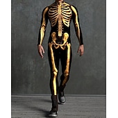 levne Potisk-Vzorované obleky Zentai Cosplay kostým Bodýčko Potisk Karnevalový kostým Oblek na celé tělo Pánské Dámské Chlapecké Sexy kostým předvečer Všech svatých Kostým pro Výkon Párty Plesová maškaráda Dětsk