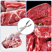 cheap Camping Equipment-Rib Membrane Remover Stainless Steel Tool Kit - The Ultimate Rib Prep Tool for BBQ Enthusiasts - Ergonomic Design for Easy Membrane Removal - Dishwasher Safe BBQ Accessories