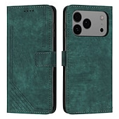 abordables Carcasas iPhone-teléfono Funda Para iPhone 17 Air 16 15 14 Pro Max Plus 16e 13 Pro Max Mini Funda Trasera con correa de muñeca Caballete Ranura para tarjetas Retro TPU Cuero de PU