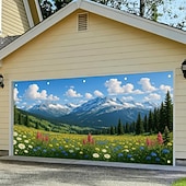 economico Striscioni per Garage e Porte-arazzo Copertura per porta del garage Grande appeso 森林 Natura Rustico 3D Da serata All'aperto Sfondi di ripresa Porta d'ingresso Decorazioni Parete Porta Sfondo