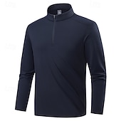 economico Cime-Per uomo Camicia da escursionismo cima dell&#039;escursionismo Maglietta con cerniera a un quarto Manica Lunga Collo alla coreana Top Esterno Protezione Solare UV Asciugatura Rapida Traspirante Nylon