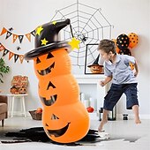 levne Halloween-Halloweenský dýňový balónek nafukovací dýňový mužík extra velký 53,1 palce (135 cm) dýňový houpací párty dekorace dekorační doplněk pro domácí dekoraci luxusní kostým škola festival kulturní