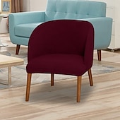 baratos Cobertura de Sofa-capa decorativa para cadeira com grade 5x5 e encosto alado - capa elástica para cadeiras de jantar ou de destaque