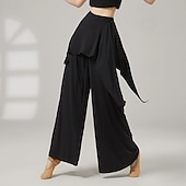 cheap Practice Wear-Activewear Pants Pure Color Splicing Women's Performance Training High Polyester