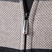 preiswerte Herren Strickjacke-Herren Pullover Kleid Pullover Strickjacke Reißverschluss-Pullover Strickpullover Gerippt Stricken Normale Oberteile Gestrickt Gerippt Einfach Rollkragen Mode Schals Büro Lässig Bekleidung Herbst