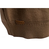 halpa Miesten Elite Neuleet ja Cardiganit-Miesten Pusero Neuloa Tavalliset topit Puolet vetoketjusta Tavallinen Pystykaulus Tyylikäs Aja sivuun Koulu Loma Vaatetus Kevät Syksy Musta Tumma laivastonsininen S M L