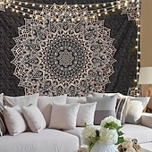 baratos Tapeçarias de Parede-tapeçaria Tapeçarias Mandala Geométrica Boêmio Quarto Sala de estar Dorm Decorações de parede de porta de fundo