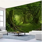 Недорогие Настенные гобелены-гобелен Одеяло Гобелены 森林 3D Спальня Гостиная Общежитие Украшения Стена Дверь Фон
