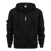 economico Felpa Tattica-Per uomo Felpa con cappuccio Felpa con cappuccio a zip intera Felpa con cappuccio in pile Felpa con cappuccio tattica Nero Blu marino Cachi Grigio chiaro Grigio scuro Con Cappuccio Semplice Cerniera