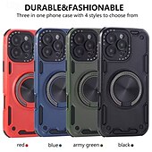 お買い得  iPhone用ケース-電話 ケース 用途 iPhone 17 Pro Max 17 Air 16 Pro Max Plus 15 Pro Max 14 Pro Max 13 Pro Max バックカバー ワイヤレス充電をサポート キックスタンド 耐衝撃 鎧 TPU PC