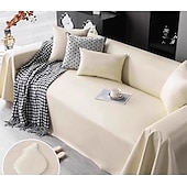abordables Housse de canapé-Housse de sofa en faux cuir de luxe anti-rayures housse complète résistante aux cheveux jeté de sofa en une pièce pour toutes les saisons