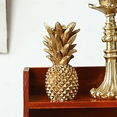 Недорогие Свечи и подсвечники-Винтажный золотой подсвечник в форме ананаса, настольный канделябр из смолы для дома, отеля, свадьбы &amp;украшения для праздничного стола