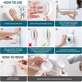 levne koupelnový organizér-Dvouvrstvý držák mýdla s přísavkou Taili, silný držák houbičky do sprchy, koupelny, vany a kuchyňského dřezu, bez vrtání, odnímatelný