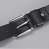 abordables Ceintures pour homme-Homme Ceinture Ceinture Taille Noir Jaune faux cuir Alliage Durable Ajustable Uni Extérieur Quotidien