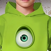 billiga Pojkens 3D Vision &amp; Geometri-Pojkar 3D Grafisk Tecknat Huvtröja Långärmad Vår Höst Mode Streetwear Barn 4-12 år Huva Utomhus Ledigt Dagligen Normal