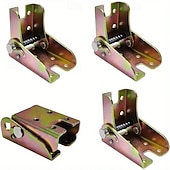 billiga Förvaring-4-pack kraftiga fällbara bordsbenfästen med självlåsande gångjärn, fällbara järnfästen för bords-, stols- och sängben, låsbara förlängningsstödgångjärn med skruvar