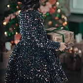 preiswerte Halloweenkostüme für Mädchen-Kinder Mädchen Partykleid Einfarbig Langarm Leistung Netz Prinzessin Süß Netzstoff Knöchellang Etui-Kleid Tüllkleid Sommer Frühling Herbst Kinder Schwarz Weiß Wein