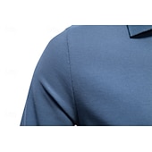 billige Herre Elite Polo-Herre Polo Arbeid Virksomhet Aftæpning Langermet Fritid Bekvem عادي Broderi Fargeblokk Alle årstider Normal Svart Hvit Mørk Marineblå Militærgrønn Lyseblå Polo