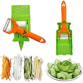 abordables Ustensiles pour fruits &amp; légumes-Ensemble d'ustensiles de cuisine multifonctionnels 3 en 1, éplucheur de légumes, éplucheur de fruits multifonctionnel, tranche et épluche toutes sortes de fruits et légumes