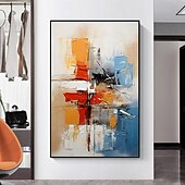 זול ציורי שמן-ציורי שמן מופשטים בעבודת יד עם טקסטורה על בד מודרני לקישוט חדר, תמונה לעיצוב הבית, ללא מסגרת, ציור לא מתוח, מינטורה