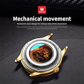 olcso Mechanikus órák-Az új Olevs rozsdamentes acél férfi üzleti karóra világító naptárral és napi kijelzéssel, vízálló, multifunkcionális, automata mechanikus óra, hétköznapi és egyszerű digitális, sokoldalú férfi karóra
