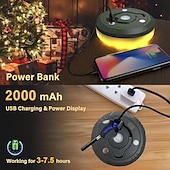 abordables Lampes et lanternes de camping-Guirlande lumineuse de camping, guirlande lumineuse d&#039;extérieur 4 en 1 avec 8 modes d&#039;éclairage, guirlande lumineuse de camping rétractable portable pour randonnée en plein air, jardin, fête,