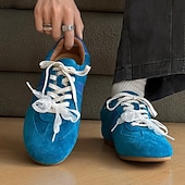 abordables Baskets-Baskets rétro à lacets en daim pour hommes, chaussures décontractées légères pour le style urbain et les tenues de week-end