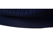 abordables Pulls et cardigans élites pour hommes-Homme Pull Tricoter Hauts Réguliers Couleur Unie Col roulé Élégant ancien École Vacances Vêtement Tenue Printemps Automne Noir Marine foncé S M L