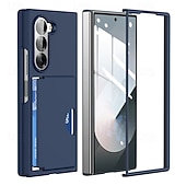 cheap Samsung Cases-Phone Case For Samsung Galaxy Z Fold 7 Z Fold 6 Back Cover Card Slot Shockproof Retro PC