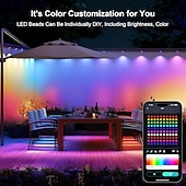 halpa Jouluvalot-Ulkovalot, rgb, älykkäät led-räystäsvalot kaukosäätimellä, IP67-vedenpitävä, jouluun ja kaikkiin juhlakoristeisiin, päivä- ja korostusvalaistukseen, katto- ja puutarhavalaistukseen