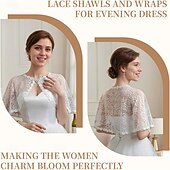 Недорогие Свадебные накидки-элегантная кружевная шаль для женщин, цветочные кружевные шали и палантины для свадеб, гостей, невест, подружек невесты